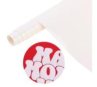 Tintnut Pellicola floccata 3D per plotter, in schiuma bianca, per tessuti, 10" x 6 m, per toppe creative, perfetta per plotter e pressa di trasferimento