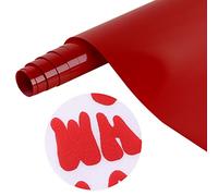 Tintnut Pellicola floccata 3D per plotter, in schiuma rossa, per tessuti, 10 pollici x 6 m, per toppe creative, perfetta per plotter e pressa di trasferimento