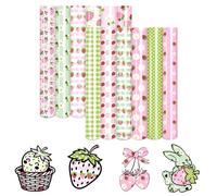 Tintnut Pellicola per plotter, motivo fragole, in vinile, 12 pezzi, 12" x 10", per vestiti e borse, compatibile con tutte le macchine da taglio