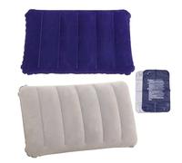 tintoke 2 pezzi cuscini da viaggio gonfiabile,Cuscini da Viaggio,Cuscini Gonfiabili Morbidi,Cuscini Gonfiabili per Viaggio,Cuscino Campeggio,Adatto per viaggi ed escursioni all'aperto (Blu + Grigio)