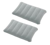 tintoke 2 pezzi cuscini da viaggio gonfiabile,Cuscini da Viaggio,Cuscini Gonfiabili Morbidi,Cuscini Gonfiabili per Viaggio,Cuscino Campeggio,Adatto per viaggi ed escursioni all'aperto (grigio)