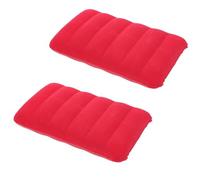 tintoke 2 pezzi cuscini da viaggio gonfiabile,Cuscini da Viaggio,Cuscini Gonfiabili Morbidi,Cuscini Gonfiabili per Viaggio,Cuscino Campeggio,Adatto per viaggi ed escursioni all'aperto (Rosso)