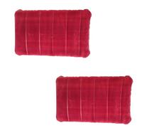 tintoke 2 pezzi cuscini da viaggio gonfiabile,Cuscini da Viaggio,Cuscini Gonfiabili Morbidi,Cuscini Gonfiabili per Viaggio,Cuscino Campeggio,Adatto per viaggi ed escursioni all'aperto (rosso scuro)