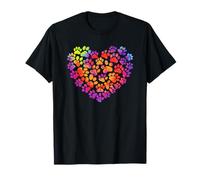 Tintura a cravatta Paw Heart Pet Lover Maglietta