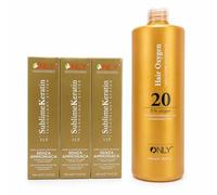 Tintura Capelli Senza Ammoniaca 5 Castano Chiaro 3x100ml + Ossidante 1000ml 6%