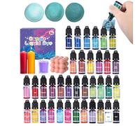 Tintura di cera di soia - Candela liquida, colorante a candela concentrato | Kit di cere fai -da -te schierati, coloranti di per pigmenti ad alta intensità per i colori della decorazione per l