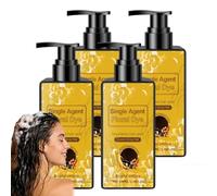 Tintura nutriente per capelli a base vegetale, colorante floreale a lunga durata, shampoo colorante 2 in 1 per capelli castano scuro, shampoo colorante per capelli castano scuro coprire i capelli