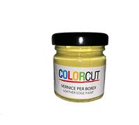 Tintura per bordi"Color cut" 30 ml - Tintura per rifiniture bordi ed orli in pelle e cuoio, Colore n. 21: Giallo