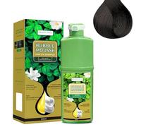 Tintura per capelli a base vegetale a lunga durata, Shampoo colorante in mousse, Estratto vegetale puro per capelli grigi, Tinta a bolle, Formula nutriente delicata, Copertura rapida (Dark Brown)