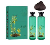Tintura per capelli a lunga durata con oli essenziali botanici, crema colorante per capelli con oli essenziali naturali, shampoo colorante per capelli a base vegetale (Dark Brown)