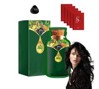 Tintura per capelli delicata a base vegetale a uso rapido, Shampoo per tinta naturale e a lunga durata, Estratto vegetale puro per capelli grigi Tintura a bolle colorate (Black)