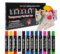 Tintura per capelli per cani - Pennarello per cuccioli - Kit di pennarelli lavabili e sicuri per tingere il cane con colori per lo styling per feste di costumi, eventi e toilette