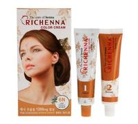 Tintura per capelli RICHENNA Color Cream con henné #6N Light Chestn Korean Co...