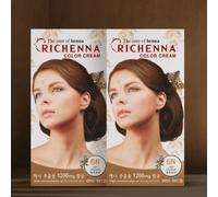 Tintura per capelli RICHENNA Color Cream con henné #6N Light Chestnut x 2ea a...