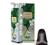 Tintura per capelli vegetale naturale 100 ml a bolla a bolle tintura base di capelli base di copertura grigia per gli uomini donne crema dolce sicuro, naturale per grigio