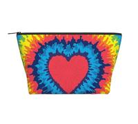 Tintura per cravatta arcobaleno cuore amore, Borsa da toilette Borsa per trucco Borsa per cosmetici Borsa da toilette da viaggio portatile