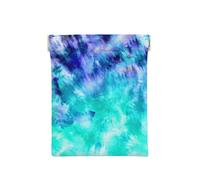 Tintura per cravatta blu acquarello verde acqua, Spremere il portafoglio superiore da donna Borsa portaoggetti Piccola portamonete Portamonete