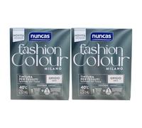 Tintura per Tessuti, Utilizzabile sia a Mano che in Lavatrice, Formula attiva già a 40°, con Detergente Post Trattamento, Disponibile in Varie Colorazioni, 180gr+75ml (Grigio, 2 Unità)