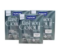 Tintura per Tessuti, Utilizzabile sia a Mano che in Lavatrice, Formula attiva già a 40°, con Detergente Post Trattamento, Disponibile in Varie Colorazioni, 180gr+75ml (Grigio, 3 Unità)