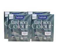 Tintura per Tessuti, Utilizzabile sia a Mano che in Lavatrice, Formula attiva già a 40°, con Detergente Post Trattamento, Disponibile in Varie Colorazioni, 180gr+75ml (Grigio, 4 Unità)