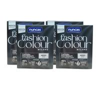 Tintura per Tessuti, Utilizzabile sia a Mano che in Lavatrice, Formula attiva già a 40°, con Detergente Post Trattamento, Disponibile in Varie Colorazioni, 180gr+75ml (Nero, 4 Unità)