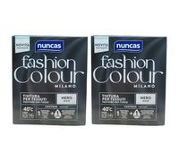 Tintura per Tessuti, Utilizzabile sia a Mano che in Lavatrice, Formula attiva già a 40°, con Detergente Post Trattamento, Disponibile in Varie Colorazioni, 180gr+75ml (Nero, 2 Unità)