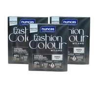 Tintura per Tessuti, Utilizzabile sia a Mano che in Lavatrice, Formula attiva già a 40°, con Detergente Post Trattamento, Disponibile in Varie Colorazioni, 180gr+75ml (Nero, 3 Unità)