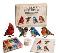 Tiny 3D Beaded Animal DIY Kit,Cute Bird Animal Beading Craft Set with Colorful Beads and Instructions,Handmade Jewelry Art Craft Kit for,Adults Beginners Creative DIY Projects,Decoration Gift