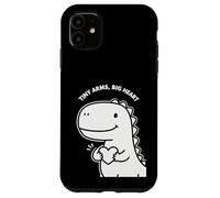 Tiny Arms Big Heart Dino - Simpatico design per San Valentino per bambini Custodia per iPhone 11