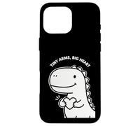 Tiny Arms Big Heart Dino - Simpatico design per San Valentino per bambini Custodia per iPhone 16 Pro Max