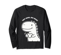 Tiny Arms Big Heart Dino - Simpatico Design per San Valentino per Bambini Maglia a Manica