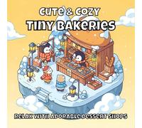 Tiny Bakeries Coloring Book: Cute & Cozy Coloring Book Featuring Adorable Dessert Shops, Kawaii Bakery Scenes and Relaxing Pages for Stress Relief