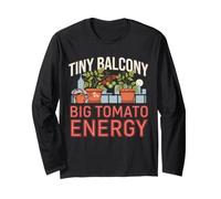 Tiny Balcony Big Tomato Energy Orto Urbano Ironico Maglia a Manica
