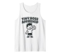 Tiny Boss Approvato Funny Toddler Kid Parent Humor Graphic Canotta