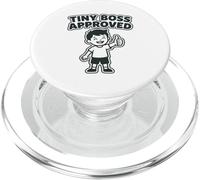 Tiny Boss Approvato Funny Toddler Kid Parent Humor Graphic PopSockets PopGrip per MagSafe