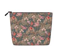 Tiny Brown Bear Finta Canapa Finta Canapa Borsa da Viaggio per Trucco Borsa Cosmetica per Donne e Ragazze