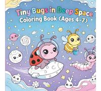 Tiny Bugs In Deep Space: A Space-Themed Coloring Book with 40 Adorable Bugs, Simple Designs, and Stress-Free Coloring Fun