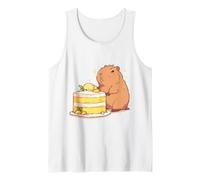 Tiny Calm Capybara Yuzu Cake Chibi Cute Art Kawaii Canotta