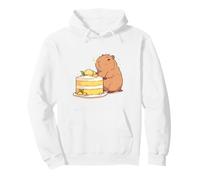 Tiny Calm Capybara Yuzu Cake Chibi Cute Art Kawaii Felpa con Cappuccio