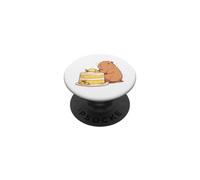 Tiny Calm Capybara Yuzu Cake Chibi Cute Art Kawaii PopSockets PopGrip Adesivo