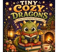 Tiny Cozy Dragons: A Cozy Coloring Book for Book Lovers