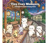 Tiny Cozy Moments: A Kawaii Animal Coloring Book