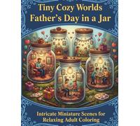 Tiny Cozy Worlds: Father’s Day in a Jar: Intricate Miniature Scenes for Relaxing Adult Coloring