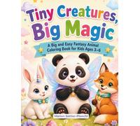 Tiny Creatures, Big Magic: A Big and Easy Fantasy Animal Coloring Book for Kids Ages 3-6
