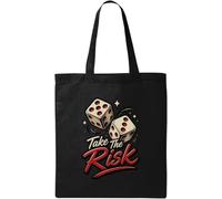 tiny dadi take the risk - Borsa tote in cotone naturale, colore: Nero