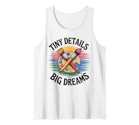 Tiny Details Big Dreams Art Teacher Painter Palette Canotta