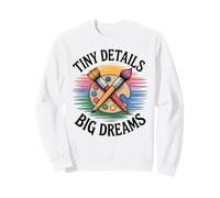 Tiny Details Big Dreams Art Teacher Painter Palette Felpa