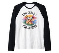 Tiny Details Big Dreams Art Teacher Painter Palette Maglia con Maniche Raglan
