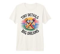 Tiny Details Big Dreams Art Teacher Painter Palette Maglietta Premium
