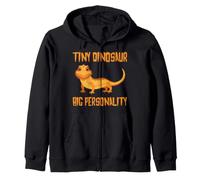 Tiny Dinosaur Big Personality Bearded Dragon Drago Barbuto Felpa con Cappuccio